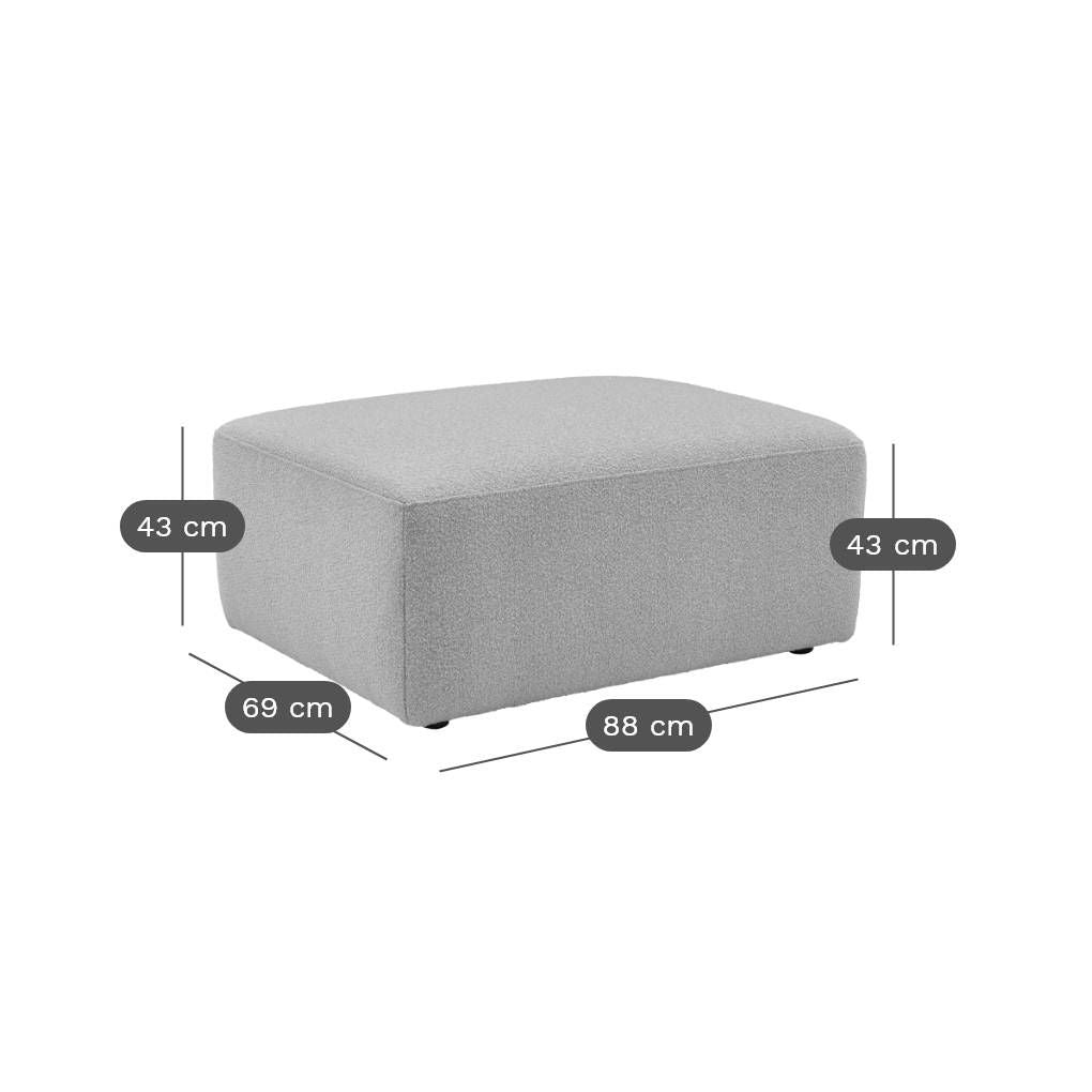 Pouf pour canapé modulable tissu Pixel