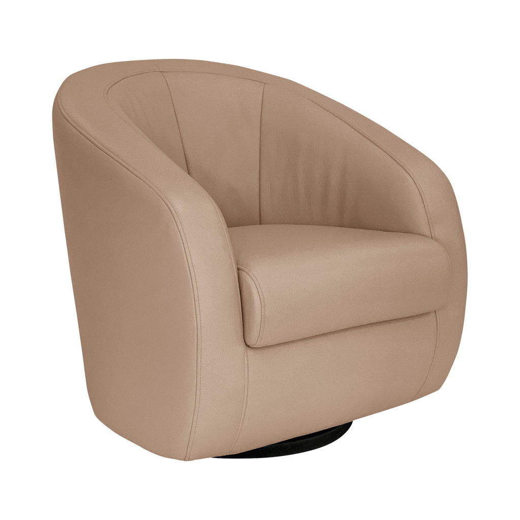 Fauteuil relax pivotant cuir Colin