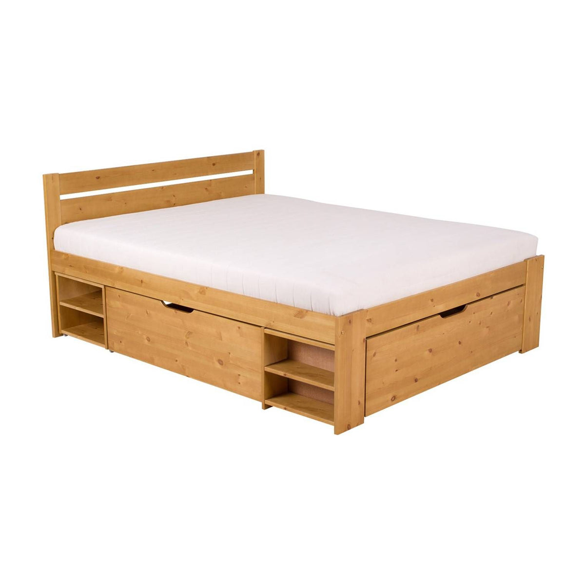 Lit rangement bois massif Tara