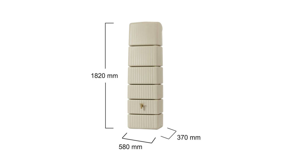 Récupérateur d'eau cuve murale 350L, Slim Sable