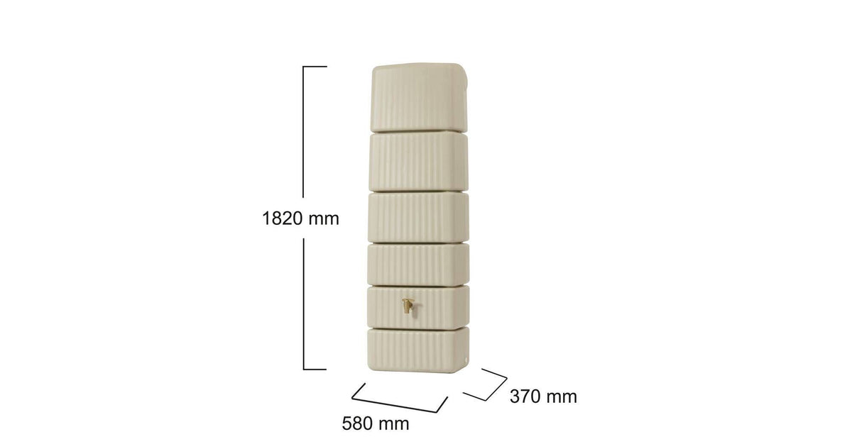 Récupérateur d'eau cuve murale 350L, Slim Sable
