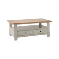 Table basse en bois massif 2 tiroirs Embellie