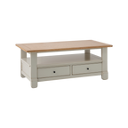 Table basse en bois massif 2 tiroirs Embellie