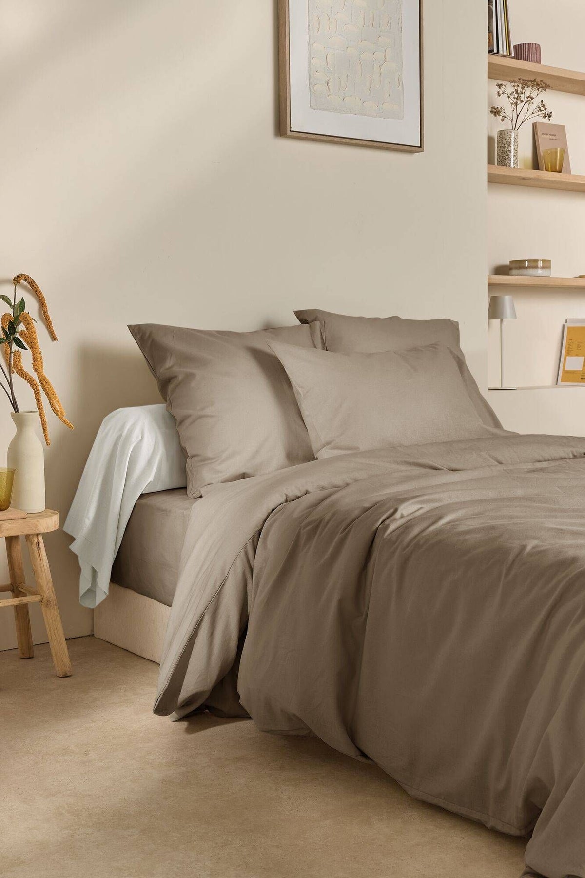 Drap housse coton lin Valentine