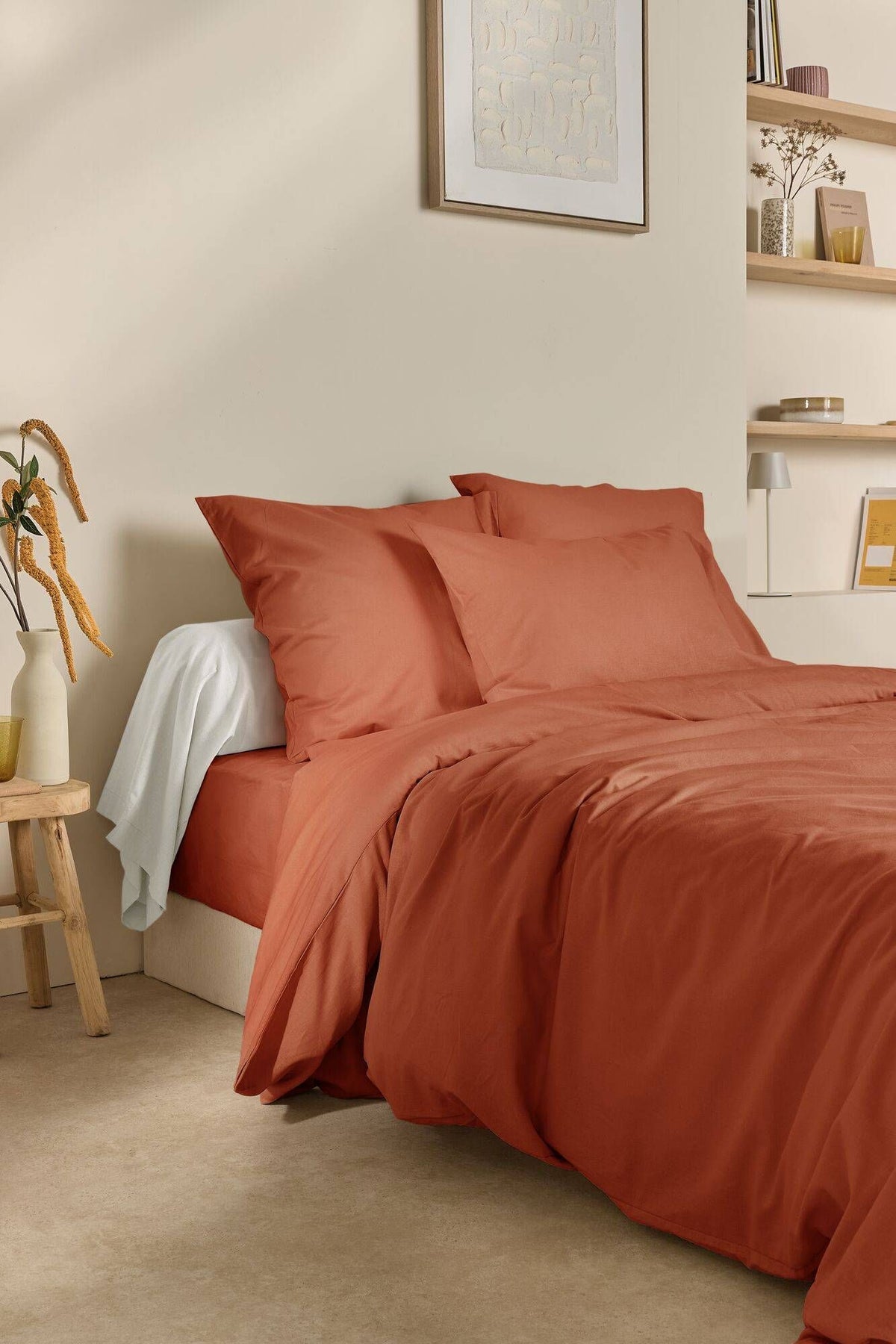 Drap housse coton lin Valentine