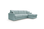 Canapé d'angle convertible et réversible en tissu recyclé déhoussable Aubin