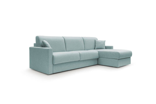 Canapé d'angle convertible et réversible tissu recyclé déhoussable Aubin