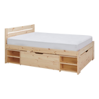 Lit rangement bois massif Tara