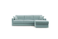 Canapé d'angle convertible et réversible en tissu recyclé déhoussable Aubin
