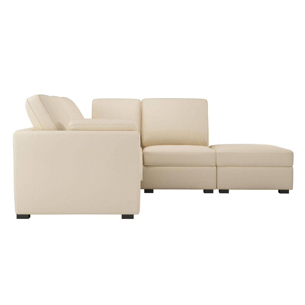 Canapé d'angle réversible tissu coton déhoussable Marbella