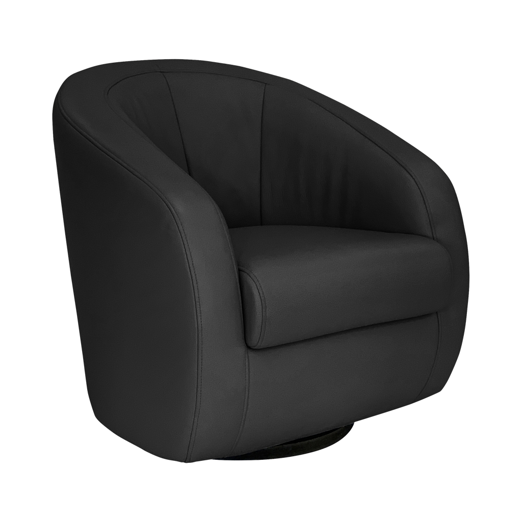 Fauteuil relax pivotant cuir Colin