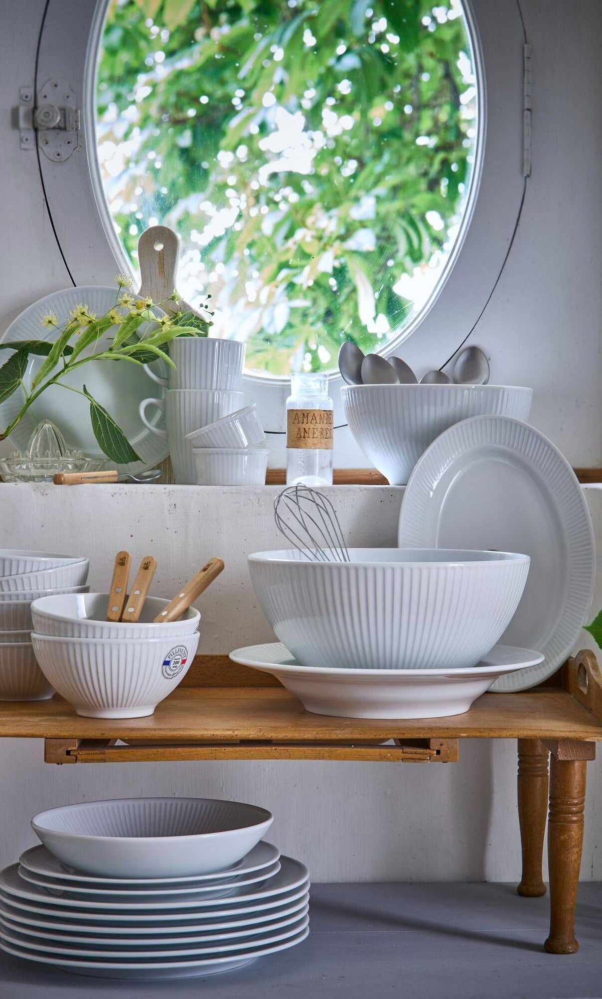 Lot de 2 Bols en porcelaine Plissé
