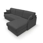 Canapé d'angle réversible tissu recyclé déhoussable Arthur