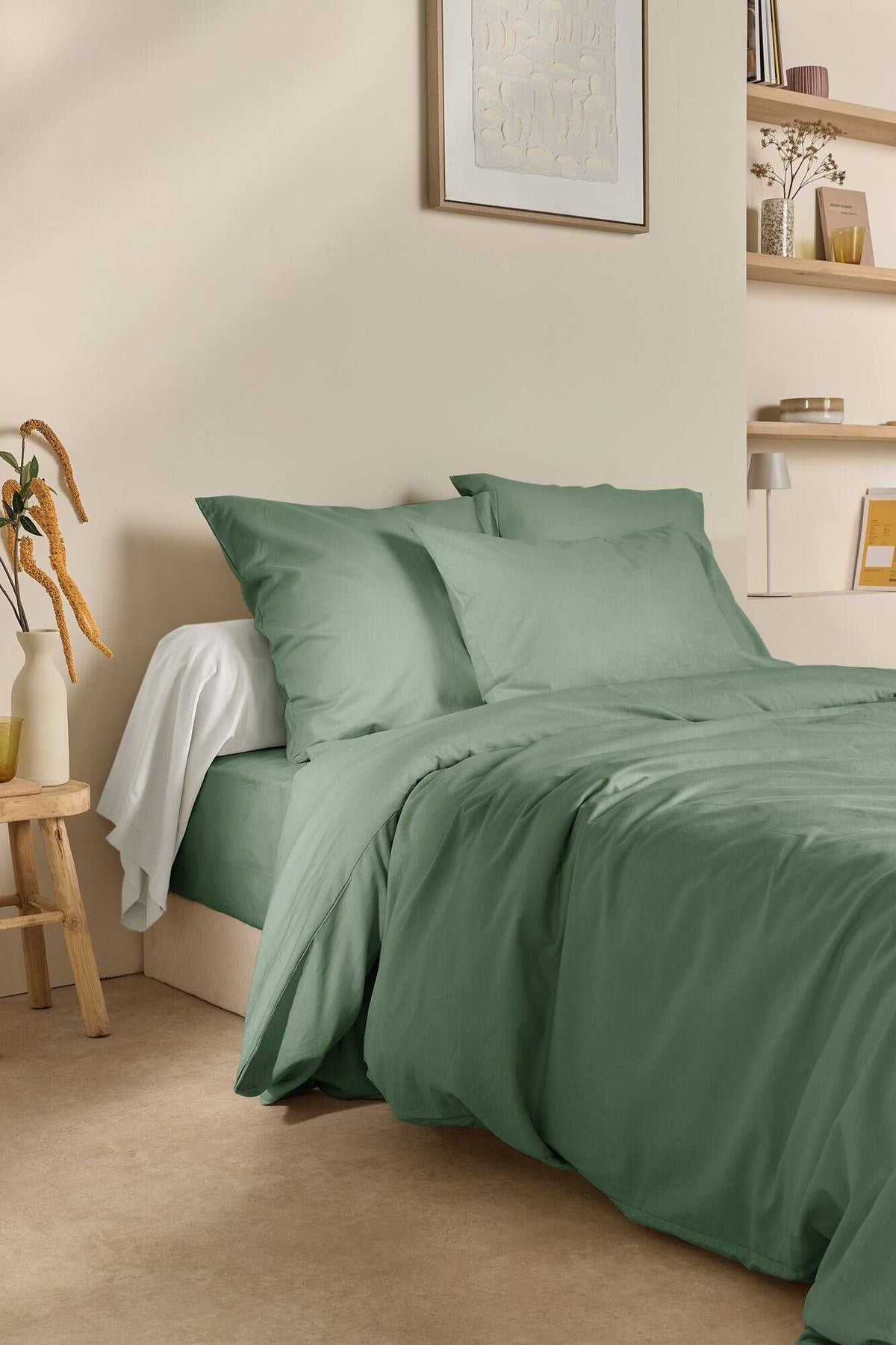 Drap housse coton lin Valentine