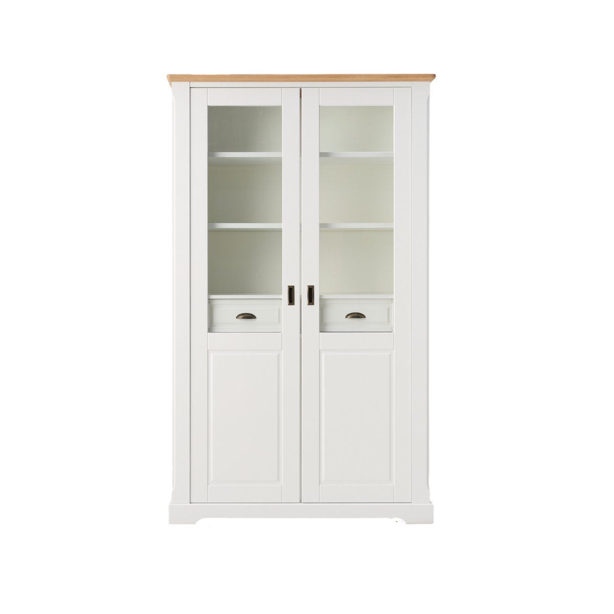 Vaisselier blanc et bois Apolline