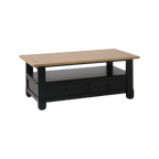 Table basse en bois massif 2 tiroirs Embellie