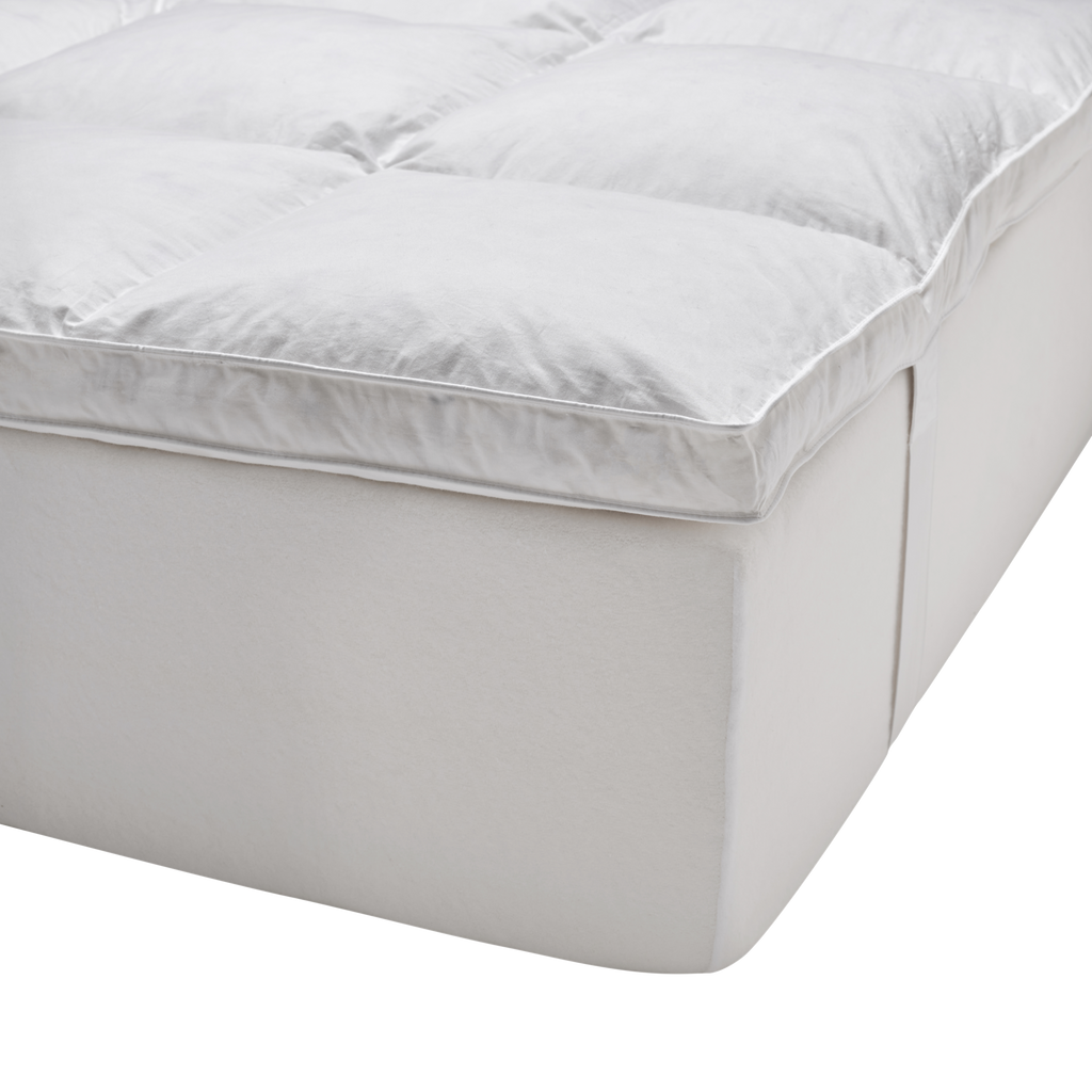 Surmatelas 90% plumettes de Canard et enveloppe coton percale Cali